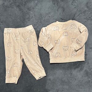 Carter's Tan Bear Print Kids Matching Set
